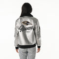 Baltimore Ravens Women's Metallic Bomber - Silver view 3