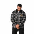Boston Bruins Flannel Zip Front Jacket - Black view 2