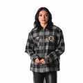 Boston Bruins Flannel Zip Front Jacket - Black view 4