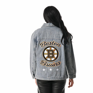 Boston Bruins Women's Denim Jacket - Denim-Denim Jacket-thewildcollective