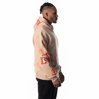 Broncos Unisex Heavy Block Graphic Hoodie - Cream-Hoodie-thewildcollective