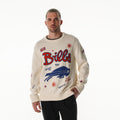 Buffalo Bills Unisex All Over Jacquard Crew Sweater - Cream view 1