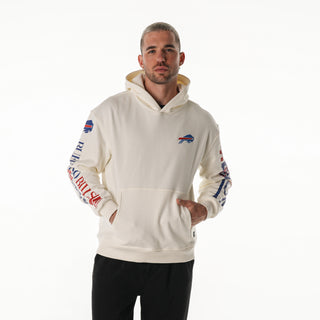 Buffalo Bills Unisex Graphic Sleeve Hoodie - Vintage White-Hoodie-thewildcollective