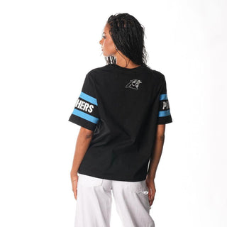 Carolina Panthers Women's Drop Shoulder SS Tee - Black-T-SHIRT-thewildcollective
