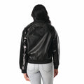 Carolina Panthers Women's Faux Leather Sequin Jacket - Black view 2
