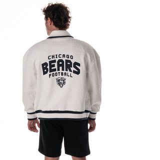 Chicago Bears Unisex Embossed Cable Knit Bomber - Vintage-Bomber Jacket-thewildcollective
