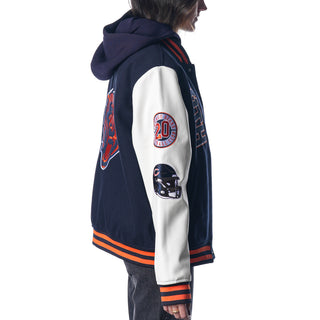 Chicago Bears Women's Varsity Jacket - Navy-Varsity Jacket-thewildcollective