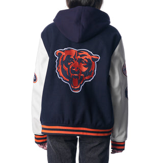 Chicago Bears Women's Varsity Jacket - Navy-Varsity Jacket-thewildcollective