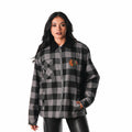 Chicago Blackhawks Flannel Zip Front Jacket - Black view 4