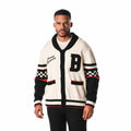Chicago Blackhawks Jacquard Button Up Sweater - Cream view 1