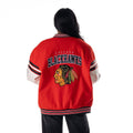 Chicago Blackhawks Unisex Drop Shoulder Varsity Jacket - Red view 5