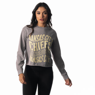 Chiefs L/S Tee- Grey-Crew Neck Tee-thewildcollective