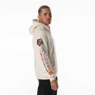 Cincinnati Bengals Unisex Graphic Sleeve Hoodie - Vintage White-Hoodie-thewildcollective