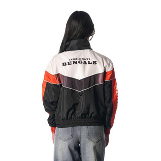 Cincinnati Bengals Women's Chevron Track Jacket - Multi-Track Jacket-thewildcollective