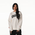 Cincinnati Bengals Women's Crystal Rocks Crew Neck Fleece - White view 1