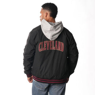 Cleveland Cavaliers Unisex Hooded Bomber Jacket - Black-Bomber Jacket-thewildcollective