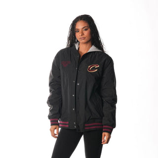 Cleveland Cavaliers Unisex Hooded Bomber Jacket - Black-Bomber Jacket-thewildcollective
