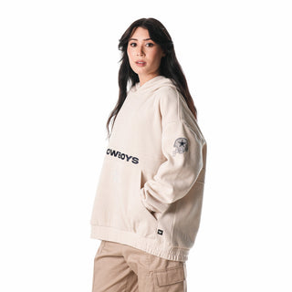 Dallas Cowboys Corduroy Hoodie - Cream-Corduroy Jacket-thewildcollective
