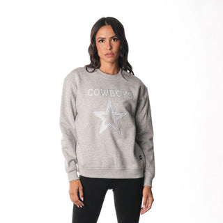 Dallas Cowboys Crew Fleece - Grey-Crew Fleece-thewildcollective