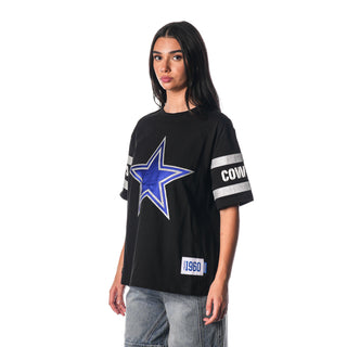 Dallas Cowboys Drop Shoulder SS Tee - Black-T-SHIRT-thewildcollective