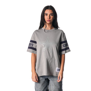 Dallas Cowboys Drop Shoulder SS Tee - Grey-T-SHIRT-thewildcollective