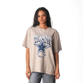 Dallas Cowboys Graffiti Band Tee - Cream-Band Tee-thewildcollective