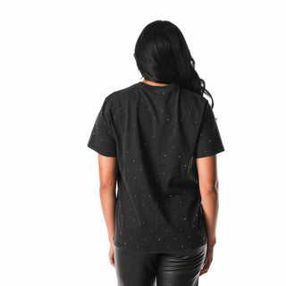 Dallas Cowboys Jeweled Concert Tee - Black-Band Tee-thewildcollective