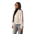 Dallas Cowboys Star Studded Leather Jacket - White view 2