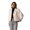 Dallas Cowboys Star Studded Leather Jacket - White view 4