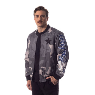 Dallas Cowboys Unisex Camo Bomber - Camo Grey-Bomber Jacket-thewildcollective