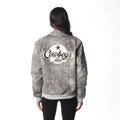 Dallas Cowboys Women's Faux Leather Jacket - Grey view 2