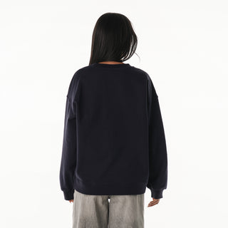 Dallas Cowboys Women's Oversized Crew Rock Crystal - Navy-Crew Fleece-thewildcollective