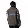 Dallas Cowboys Womens Sequin Sleeve Denim Jacket - Grey view 5
