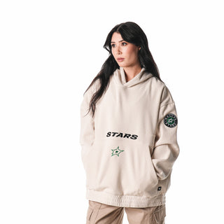 Dallas Stars Unisex Corduroy Hoodie - Cream-Hoodie-thewildcollective