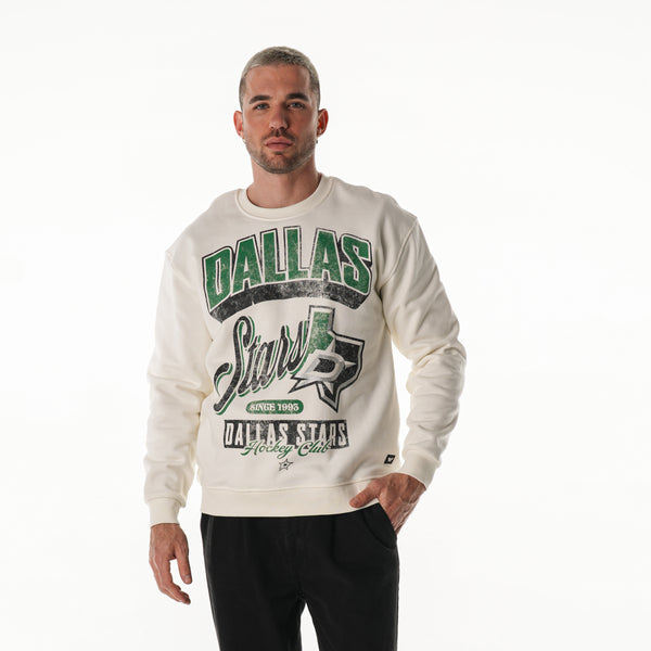 Dallas Stars Unisex Graphic Crew Fleece - Vintage White