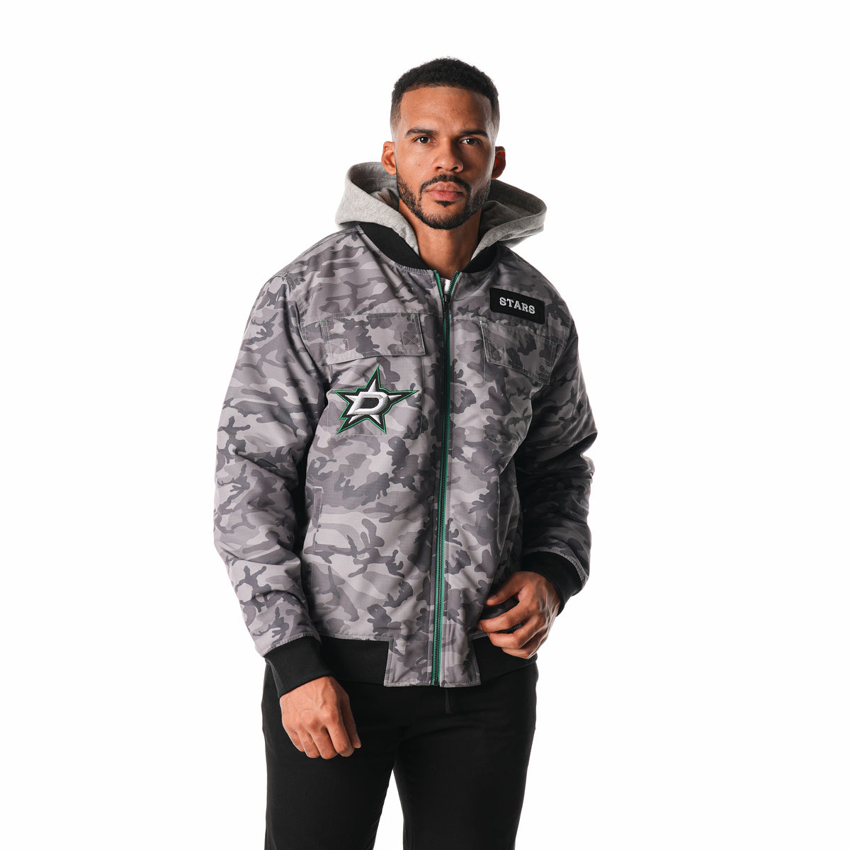 Dallas Stars Unisex Ripstop Hooded Bomber - Camo