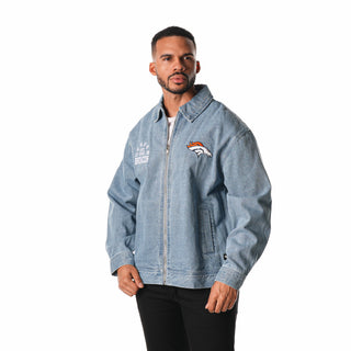 Denver Broncos Denim Jacket - Blue-Denim Jacket-thewildcollective