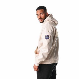 Denver Nuggets Unisex Corduroy Hoodie - Cream-Hoodie-thewildcollective