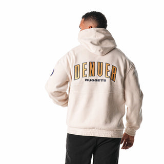 Denver Nuggets Unisex Corduroy Hoodie - Cream-Hoodie-thewildcollective