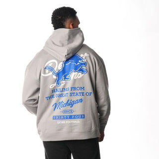 Detroit Lions Unisex Great State Hoodie - Cream-Hoodie-thewildcollective