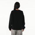 Detroit Lions Women's Crystal Rock Crew Neck Fleece - Black view 2