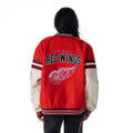 Detroit Red Wings Unisex Drop Shoulder Varsity Jacket - Red view 3