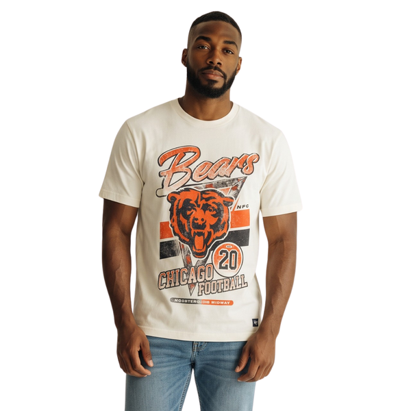 Chicago Bears Unisex Band Tee - Vintage White