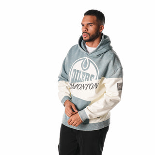 Edmonton Oilers Unisex Split Hoodie - Blue/White-Hoodie-thewildcollective