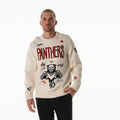 Florida Panthers Unisex All Over Jacquard Crew Sweater- Cream view 1