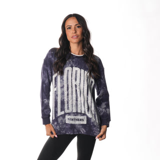 Florida Panthers Women's Double Collar Crew Fleece - Blue-Crew Fleece-thewildcollective