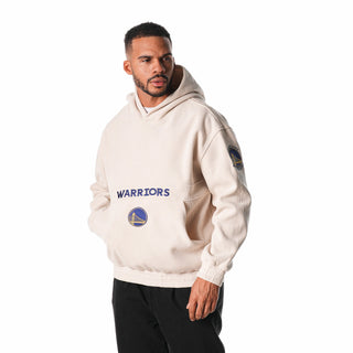 Golden State Warriors Unisex Corduroy Hoodie - Cream-Hoodie-thewildcollective