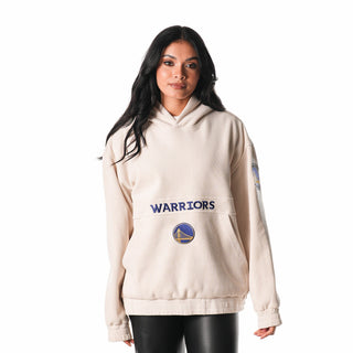 Golden State Warriors Unisex Corduroy Hoodie - Cream-Hoodie-thewildcollective