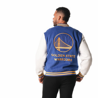 Golden State Warriors Unisex Fleece Bomber Jacket - Blue-Fleece Bomber-thewildcollective
