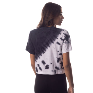 Golden State Warriors Womens Racing Crop Tee - Black/White-Crop Tee-thewildcollective